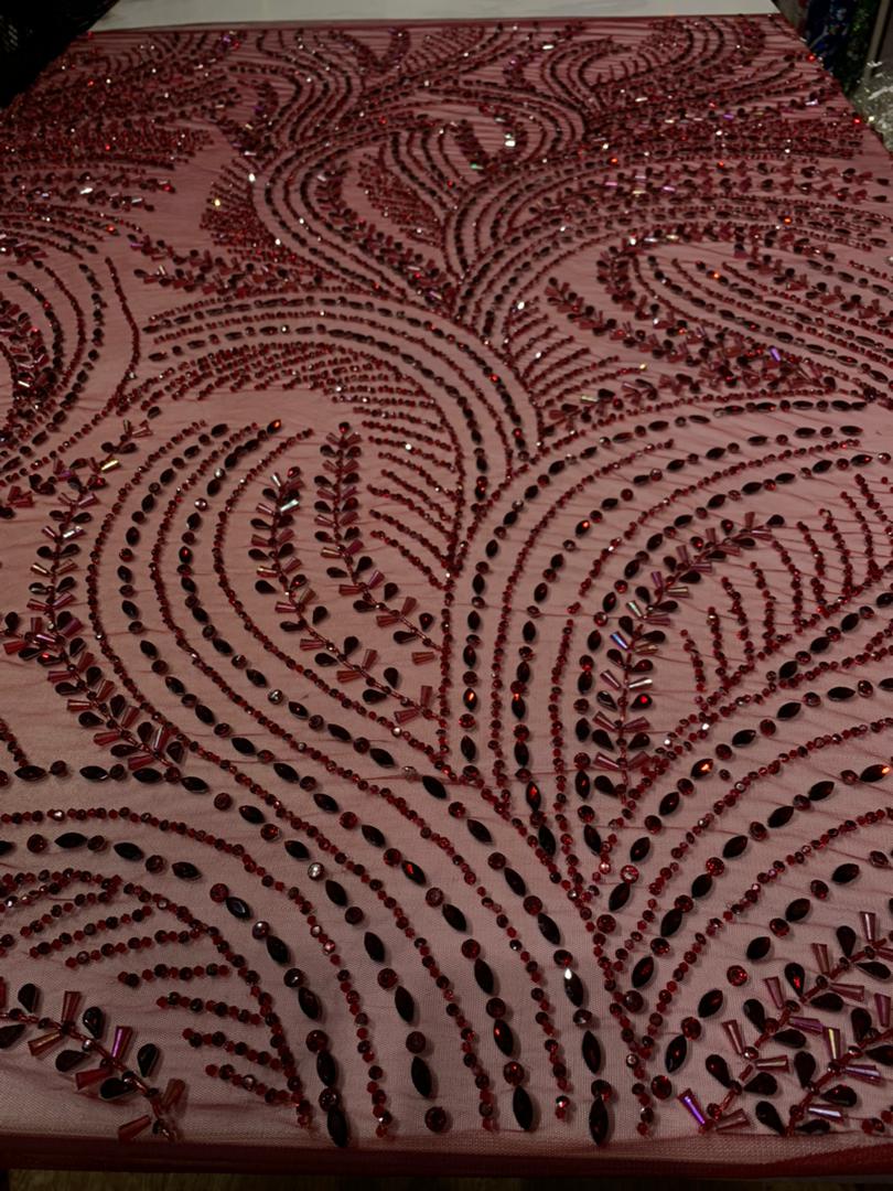 SÁDÉ Emerald Luxury Crystal Fabrics