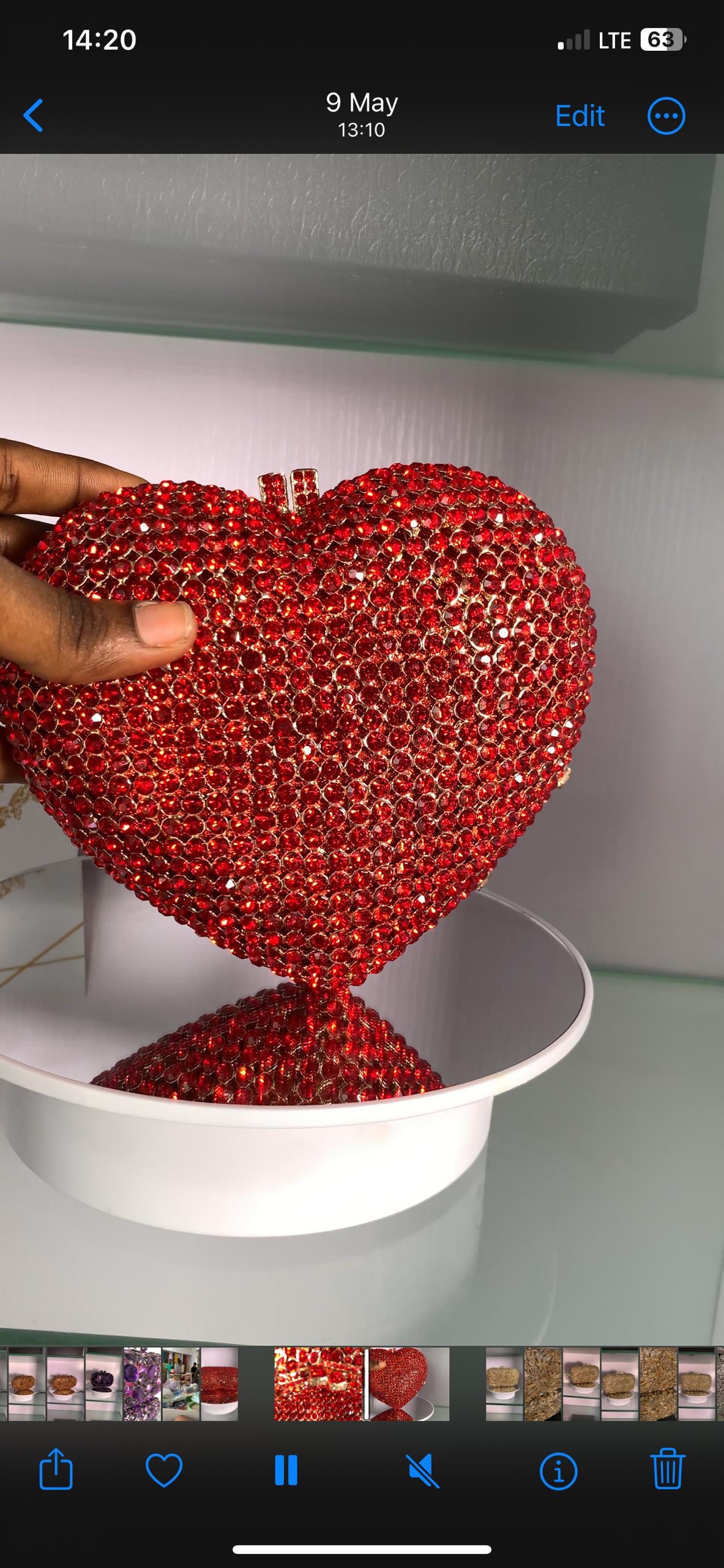 Heart Clutch Purse