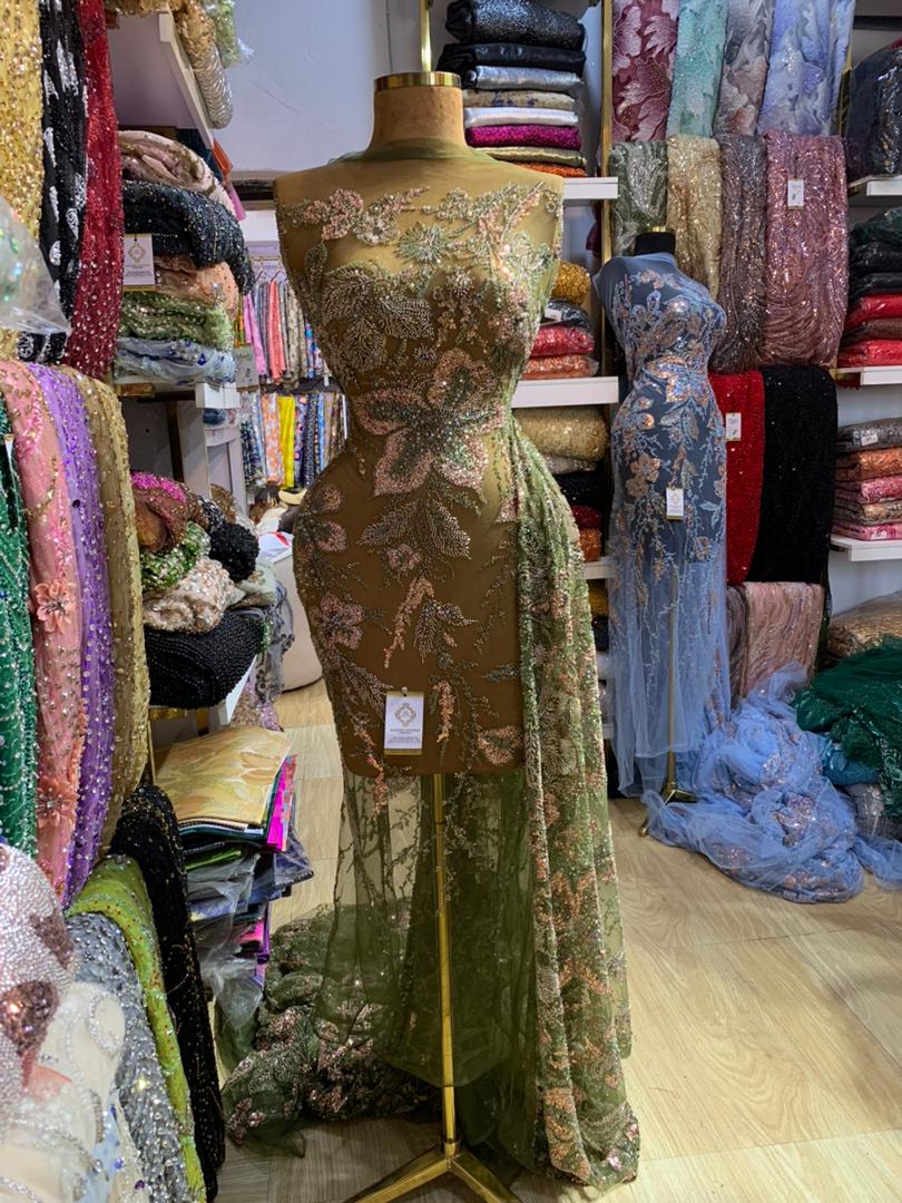 Hauwa Beaded Fabric