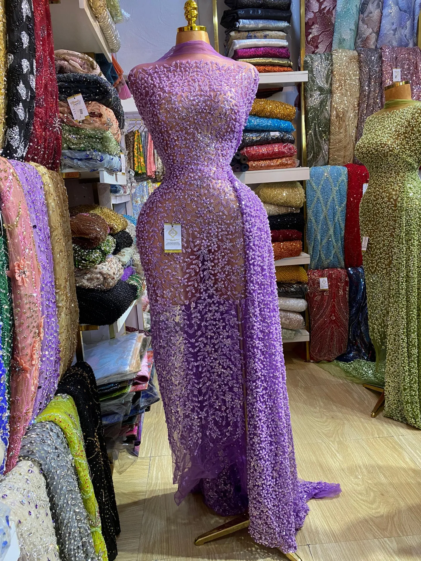 Lily Beaded Fabric
