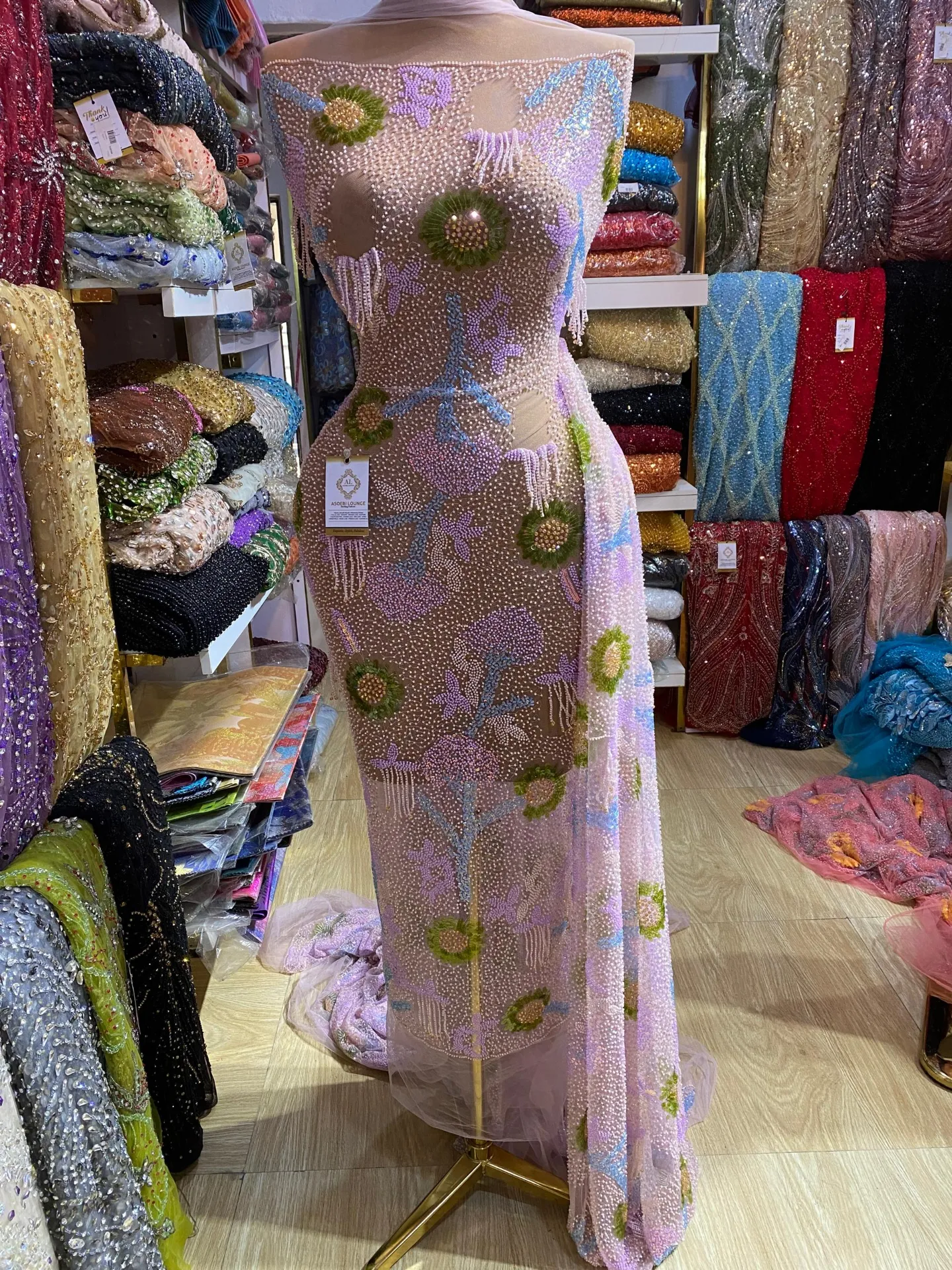 Bella Beaded Fabric