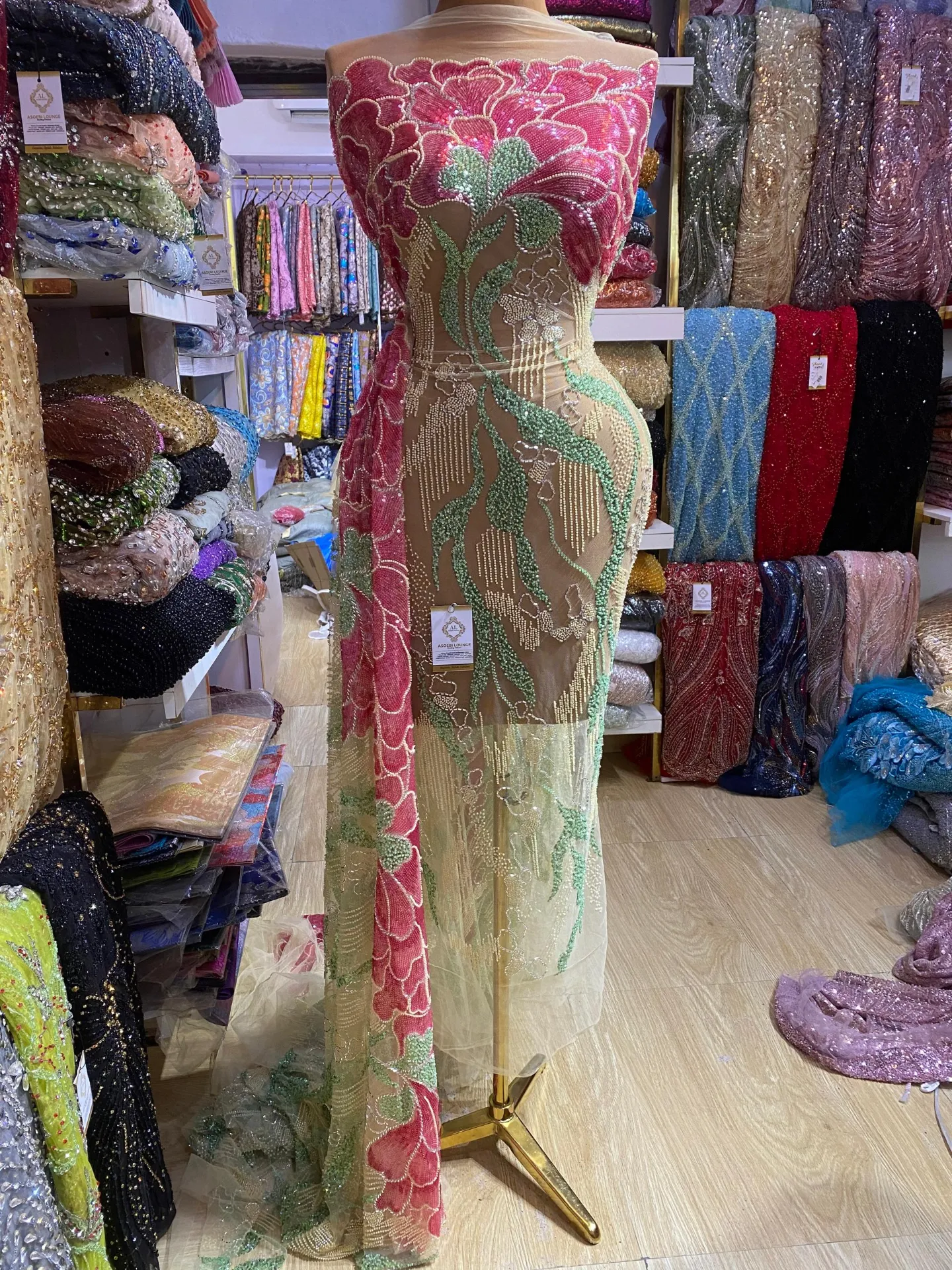 Betty beaded fabric