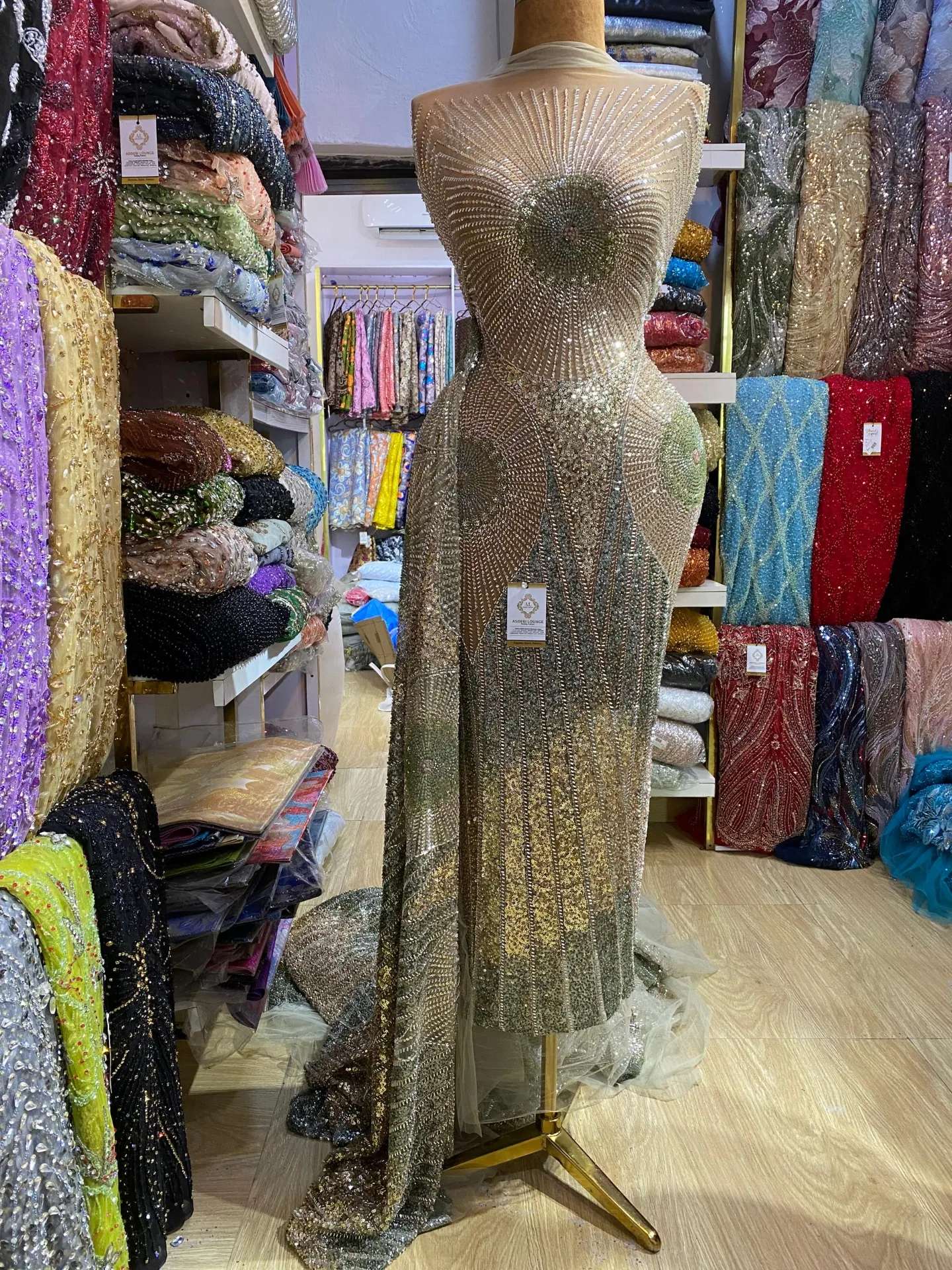 Stella Beaded fabric