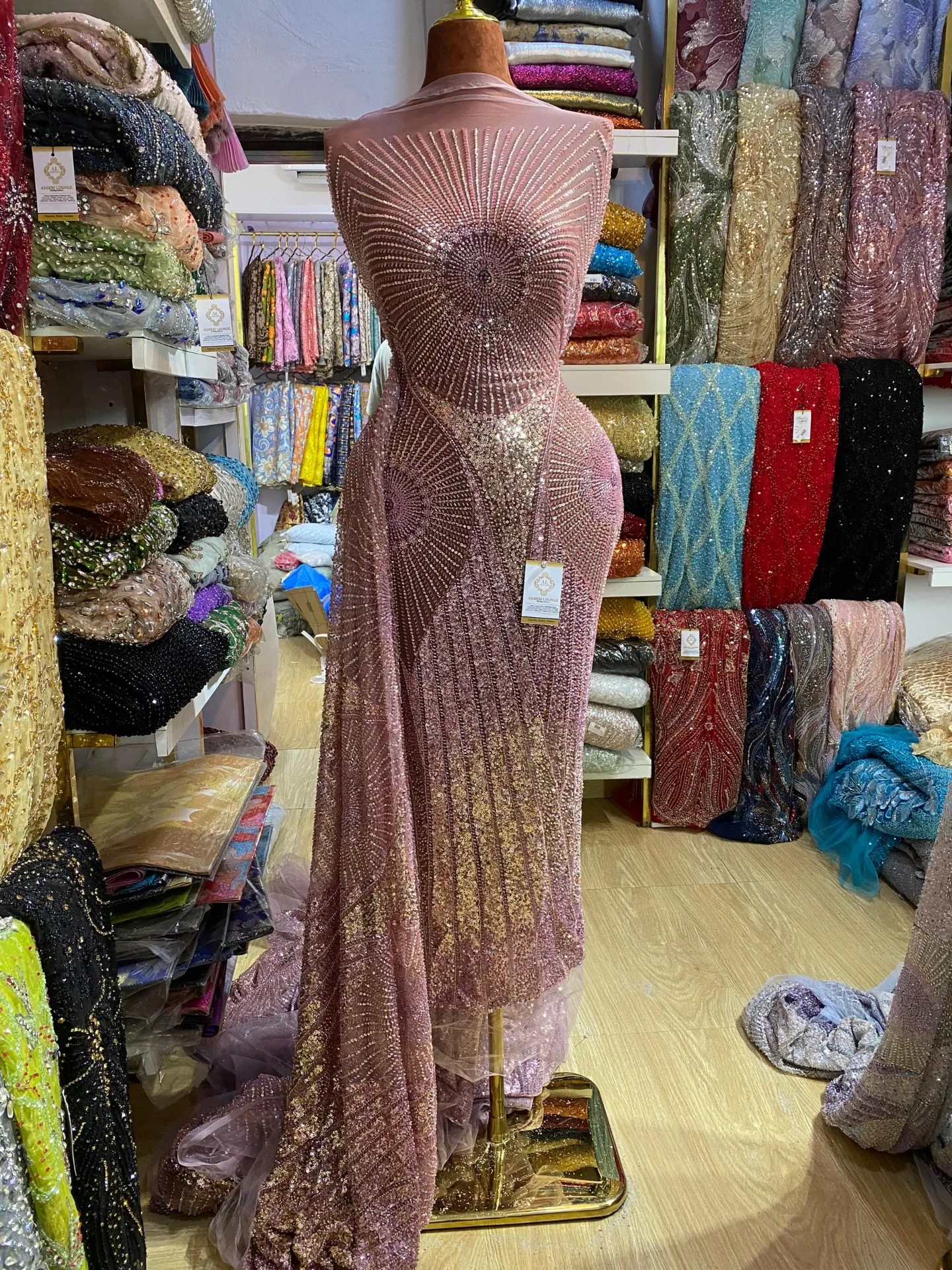Megan Beaded Fabric