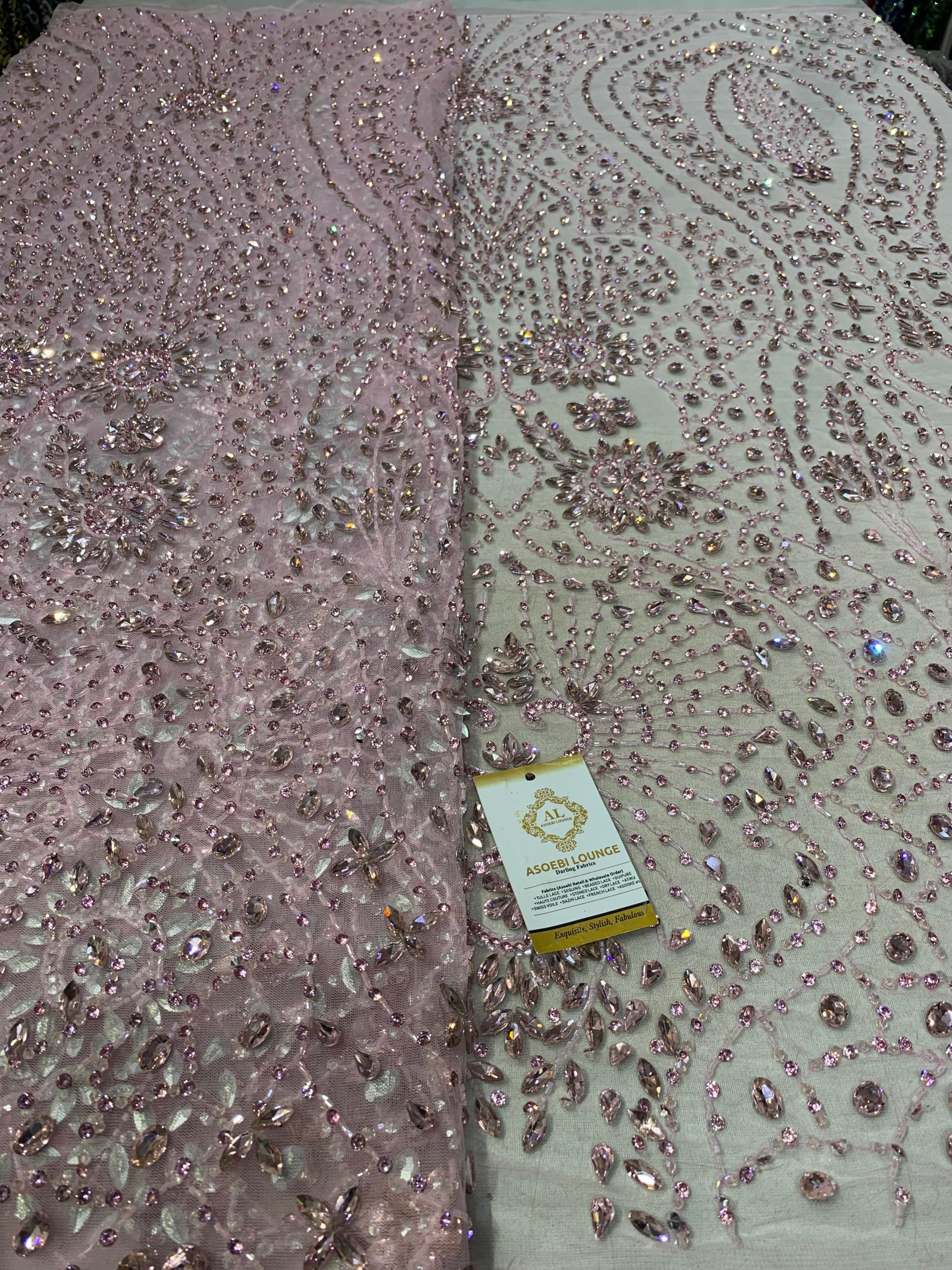 TOMI Gold Luxury Crystal Fabrics